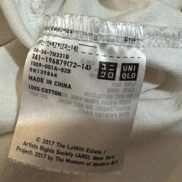 UNIQLO x SPRZNY x MOMA x Sol LeWitt Lines/Circle Cotton T-Shirt, White, Small - Picture 11 of 12